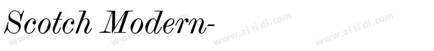 Scotch Modern字体转换